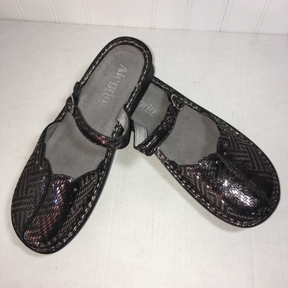 Alegria Metallic Jane Mules Clogs - Picture 3 of 4